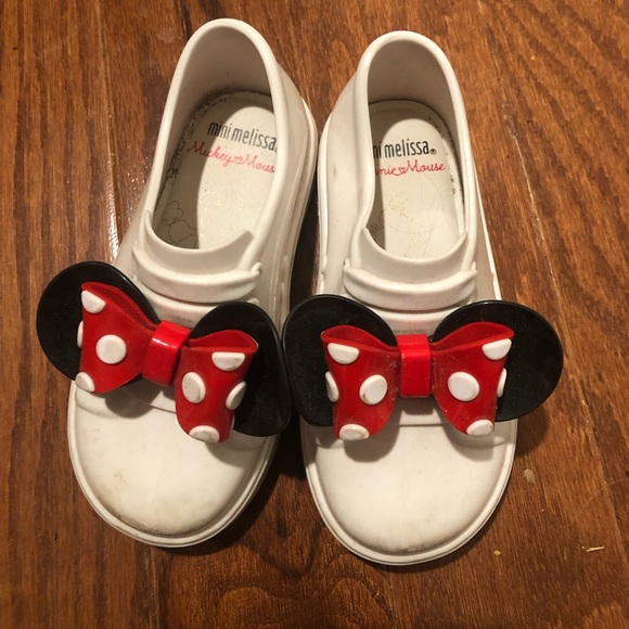 DISNEY Mini Melissa Minnie Mouse shoes Youth Size 8 - Picture 1 of 2